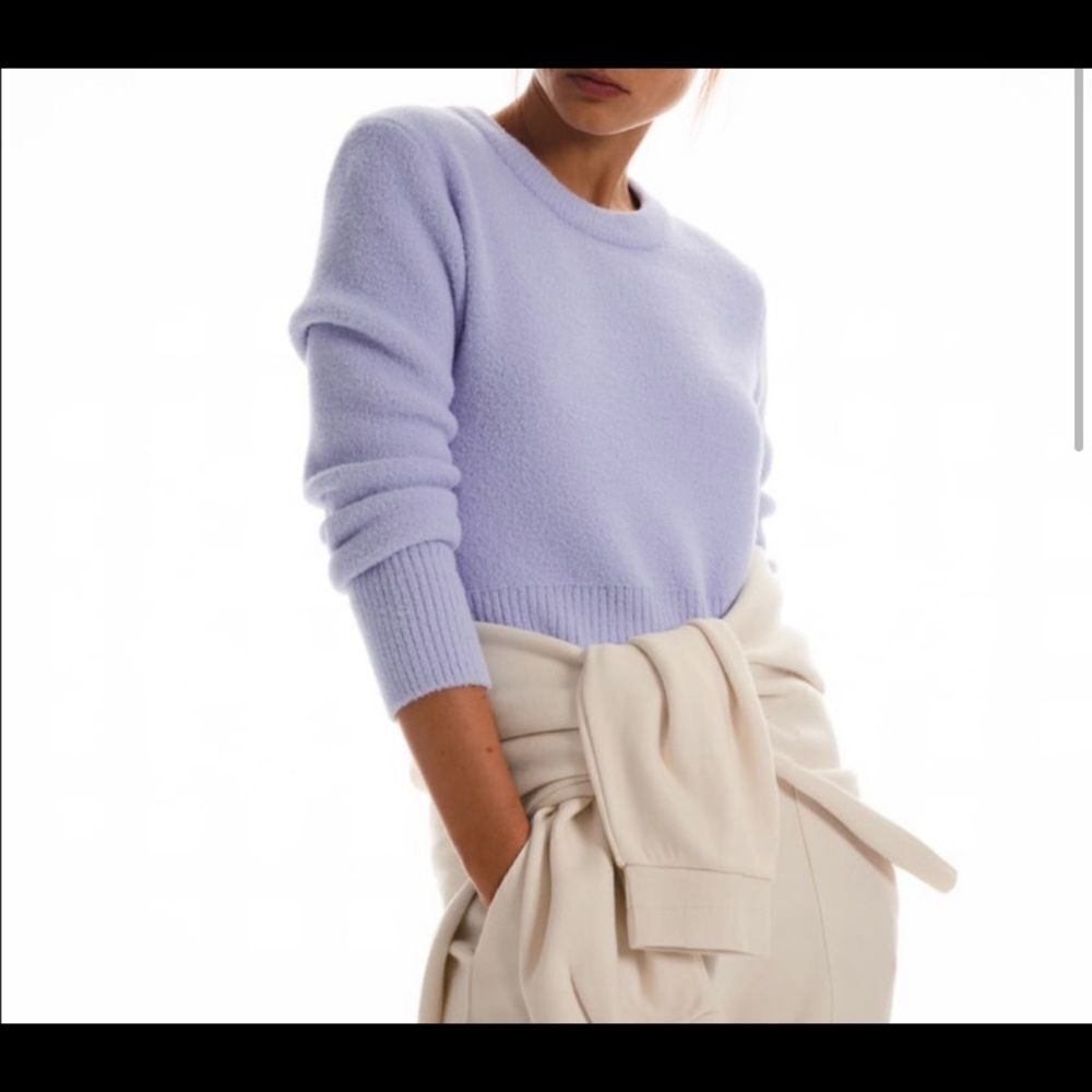 Zara | S | soft touch cropped lavender sweater